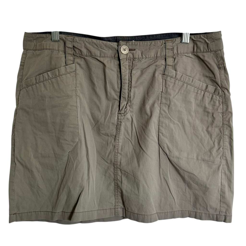 Horny Toad Skirmish Skirt Green Plaid Size 14 Cotton Outdoor Athletic
